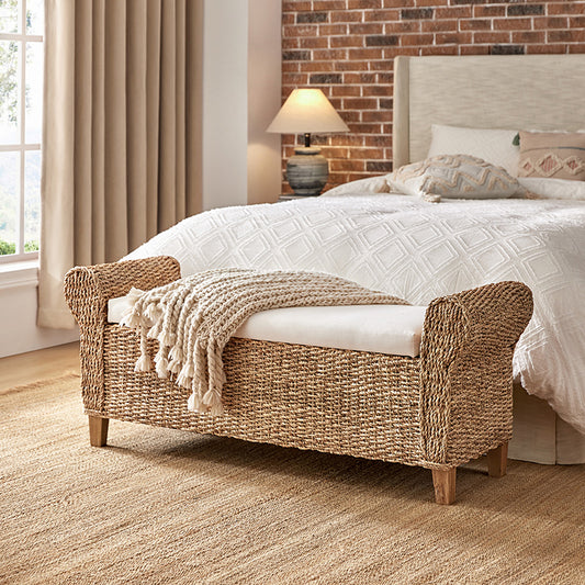 Coastal Charm: Wilhelm Rattan Storage Bench