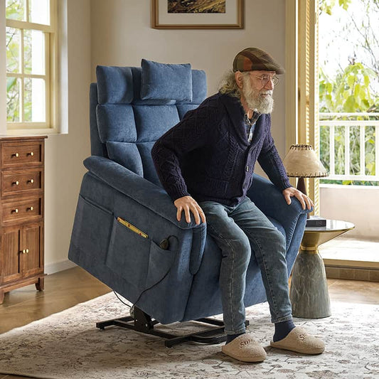 Lift Assist Power Recliner Geri Chair with Intense Massage And Heat