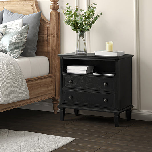 Galatea 2 - Drawer Solid Wood End Table Chest(Optional Types)