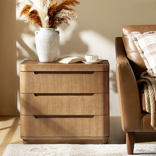 Brandon Large 3-Drawer Nightstand with Hidden Storage(Optional Types)