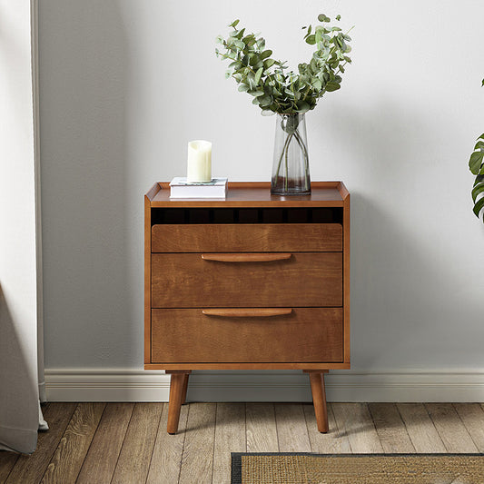 Janet Mid-Century Modern 3 - Drawer End Table(Optional Types)