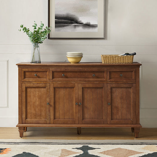 Raphael 58" Wide 3‑Drawer Sideboard – Modern Farmhouse Storage Cabinet With Solid Wood Legs