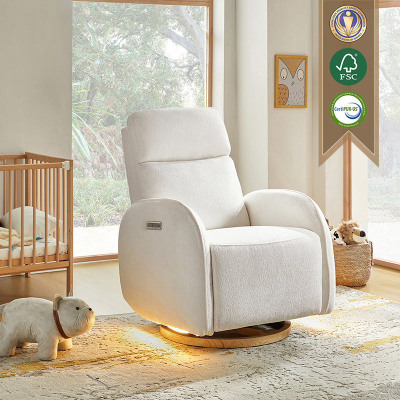 Cuddle Electric Nursery Swivel Chair NurseryNook By HULALA HOME
