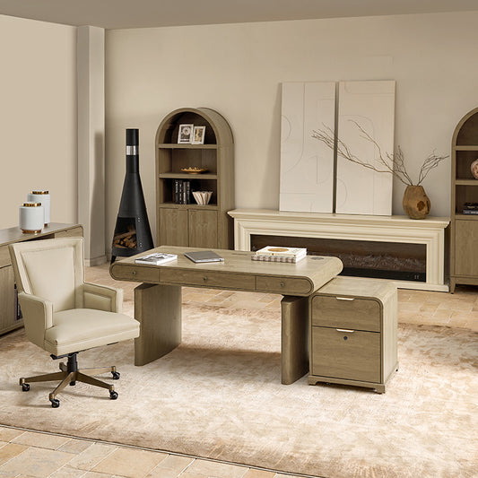 Louise Mid-century Modern Electric Adjustable Standing Desk with Wireless Charging