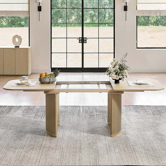 American Modern Fluted Extendable Multi-Functional Table