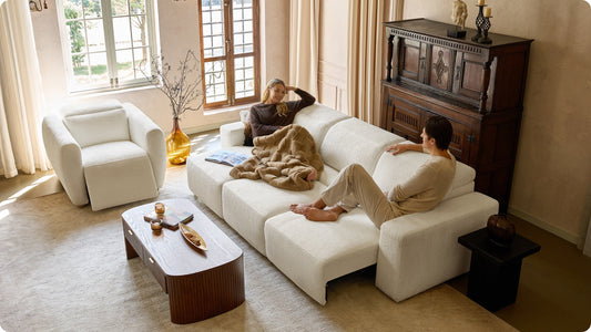 A Nostalgic November Living Room: Vintage Warmth Meets a Modern Reclining Sofa