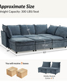 Victoria Oversized Soft Sectional Sofa with Storage