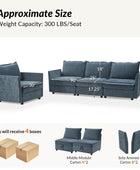 Victoria Oversized Soft Sectional Sofa with Storage