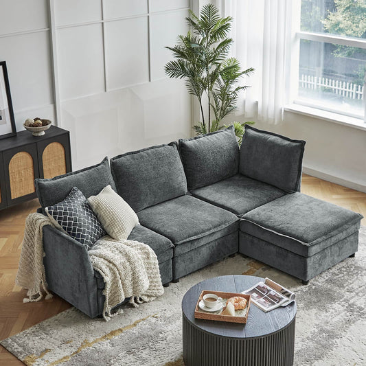 Victoria Oversized Soft Sectional Couch with Storage