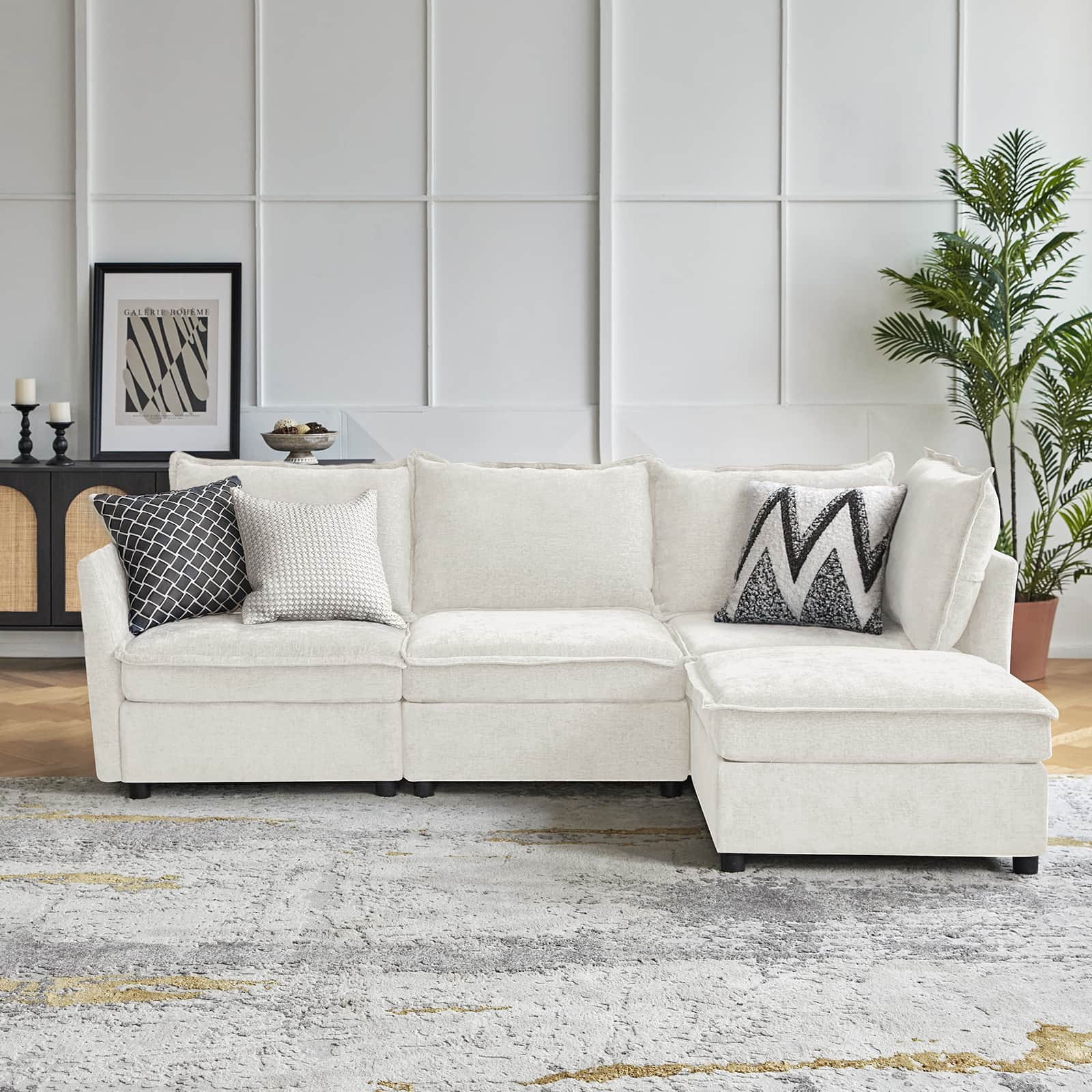 Victoria Oversized Soft Sectional Sofa with Storage