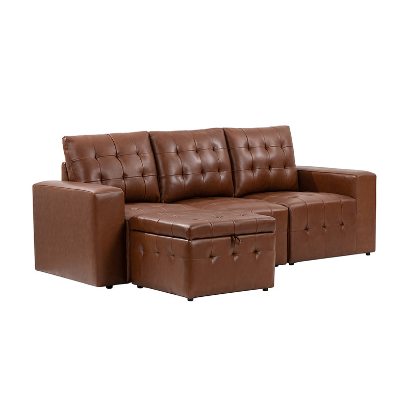 Hugo 87" Wide  Genuine Leather Sofa