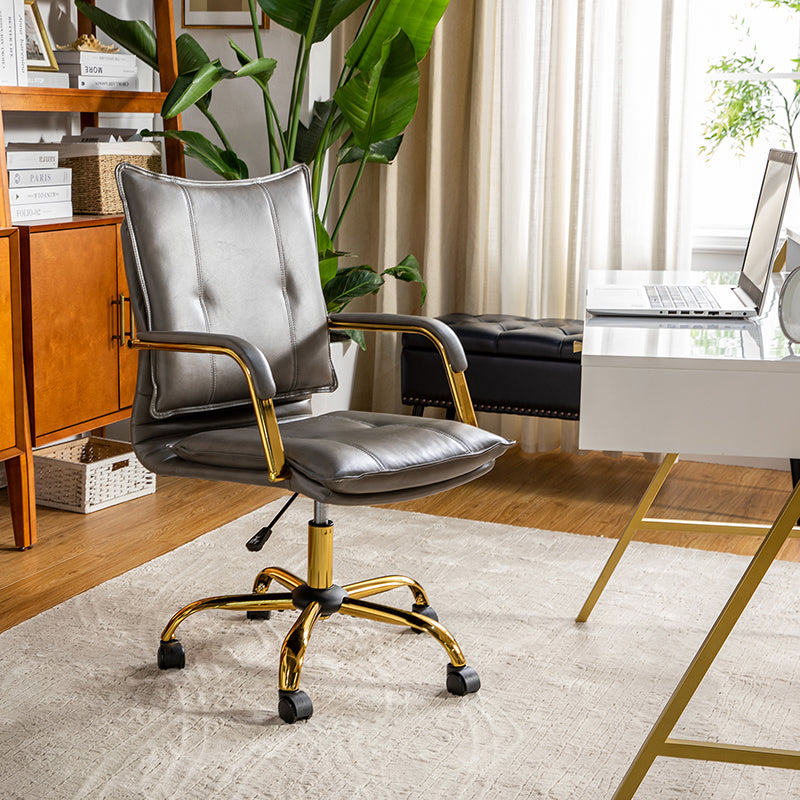 Michele Vegan Leather Task Accent Chair HULALA HOME