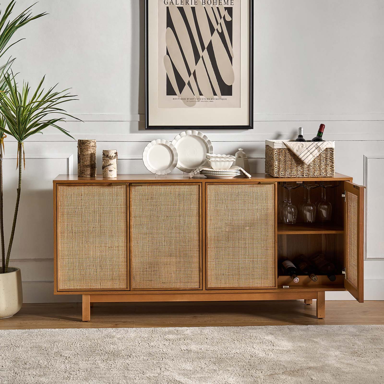 Natural cane sideboard online