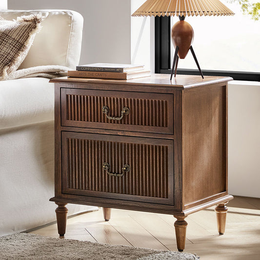 Farmhouse Solid Wood End Table (Optional Types)