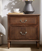 Farmhouse Solid Wood Nightstand (Optional Types)