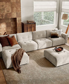 Memosa Modular Deep Seating Sectional Sofa - Cloud-Like Comfort with Memory Foam Cushions