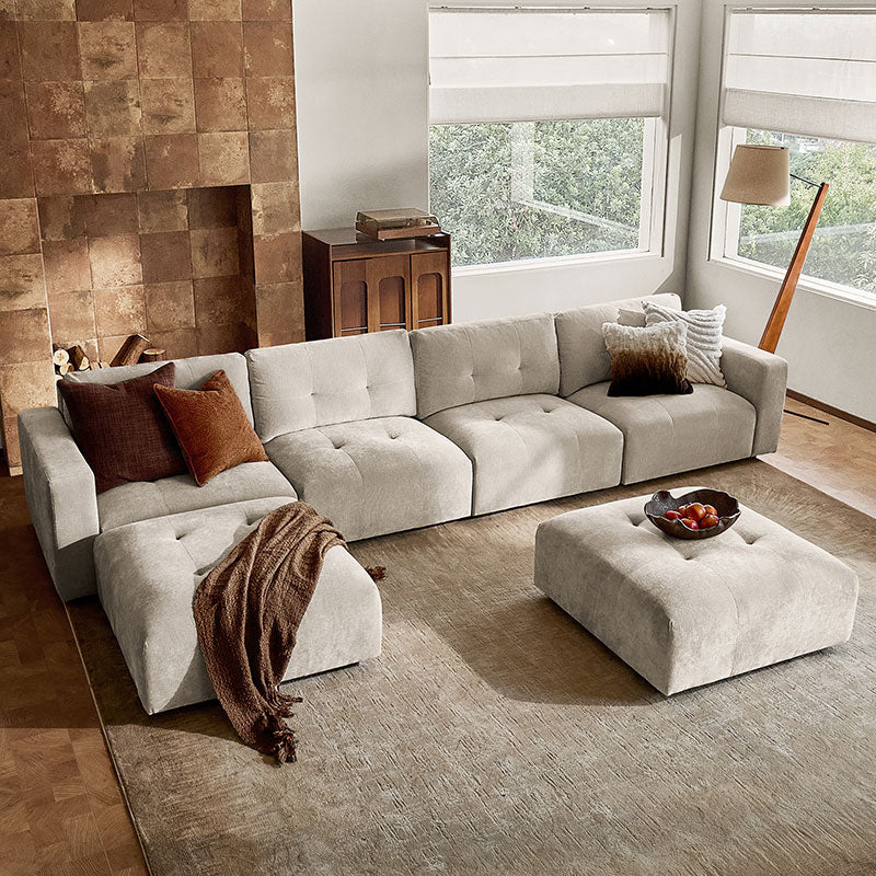 Memosa Modular Deep Seating Sectional Sofa - Cloud-Like Comfort with Memory Foam Cushions