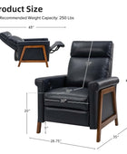 Bona Genuine Leather Power Recliner with Solid Wood Frame