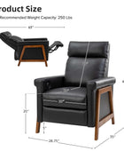 Bona Genuine Leather Power Recliner with Solid Wood Frame