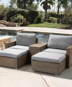 Priam Rattan 2 - Person Seating Group with Cushions - Hulala Home