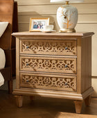 Colombo 3-Drawer Nightstand with Built-In Outlets(Optional Types)