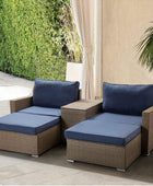 Priam Rattan 2 - Person Seating Group with Cushions - Hulala Home