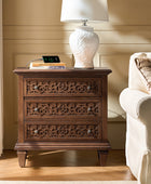 Colombo 3-Drawer Nightstand with Built-In Outlets(Optional Types)