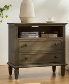 Galatea 2 - Drawer Solid Wood End Table Chest(Optional Types)