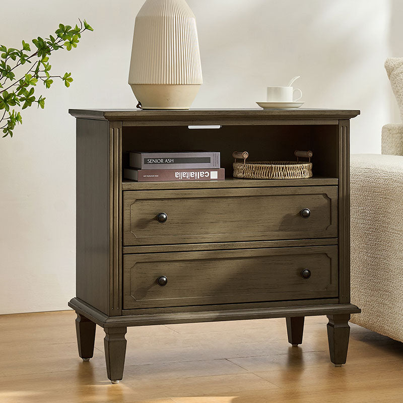 Galatea 2 - Drawer Solid Wood End Table Chest(Optional Types)