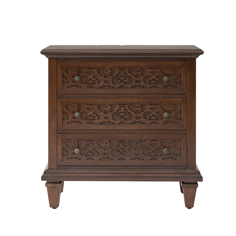 Colombo 3-Drawer End Table with Built-In Outlets(Optional Types)