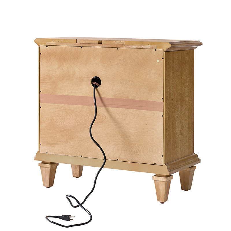Colombo 3-Drawer End Table with Built-In Outlets(Optional Types)