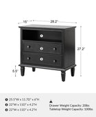 Galatea 2 - Drawer Solid Wood End Table Chest(Optional Types)