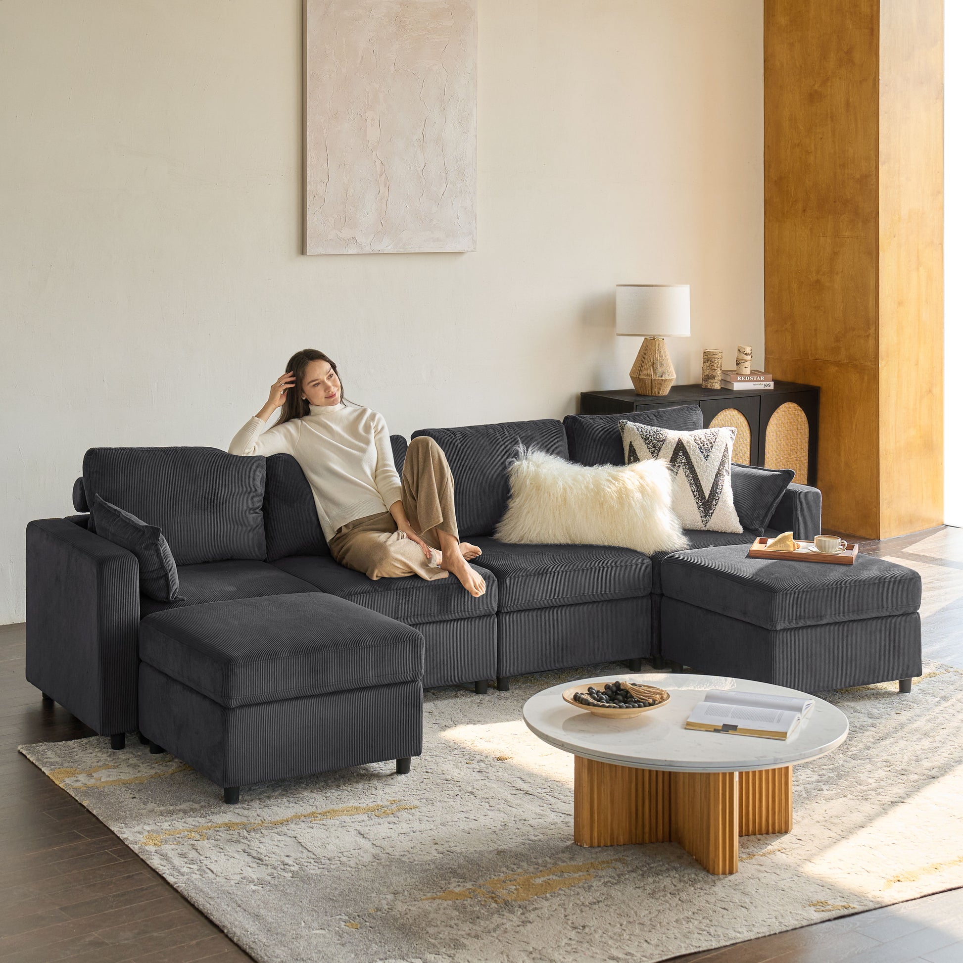 Amando Soft Storage Sectional Sofa