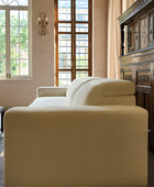 Moussea Modern Chenille Power Reclining Sofa with Sofa Bed Functionality