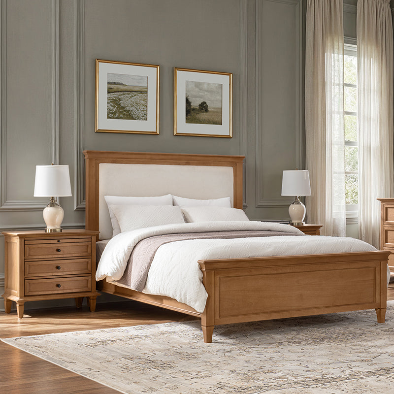 3-Piece Transitional Solid Wood Bedroom Set