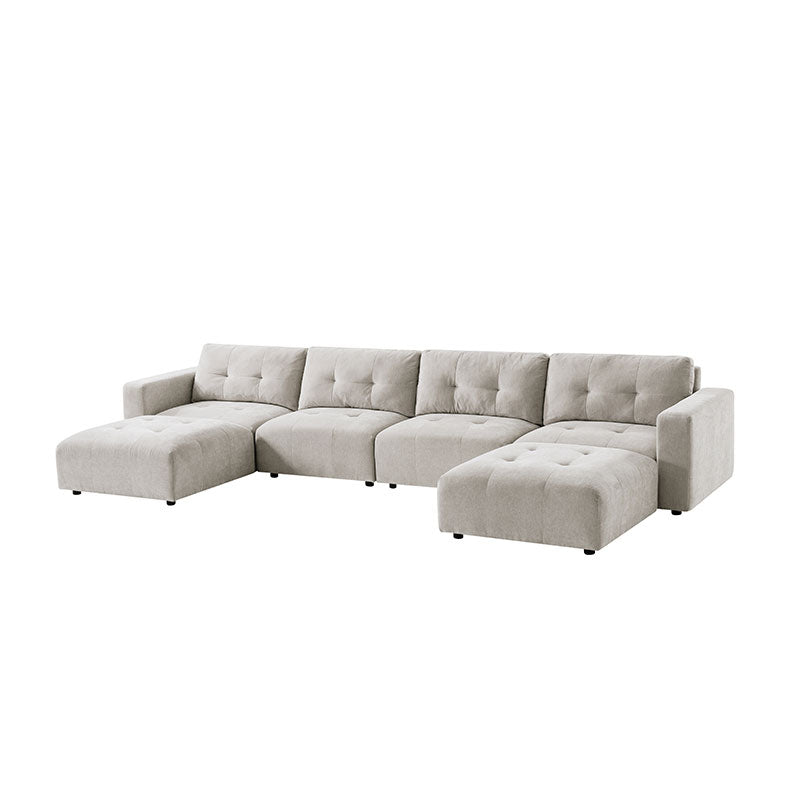 Memosa Modular Deep Seating Sectional Sofa - Cloud-Like Comfort with Memory Foam Cushions