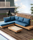 Vulci Wicker Outdoor Sectional with Table - Hulala Home
