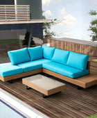 Vulci Wicker Outdoor Sectional with Table - Hulala Home
