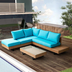Vulci Wicker Outdoor Sectional with Table