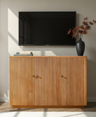 Mack Modern Fluted Solid Wood Sideboard with Elegant Storage Solution