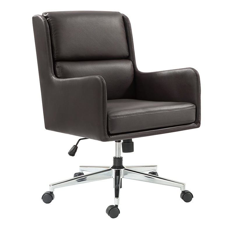 Eamonn Ergonomics Adjustable Swivel Office Chair with Metal Feet