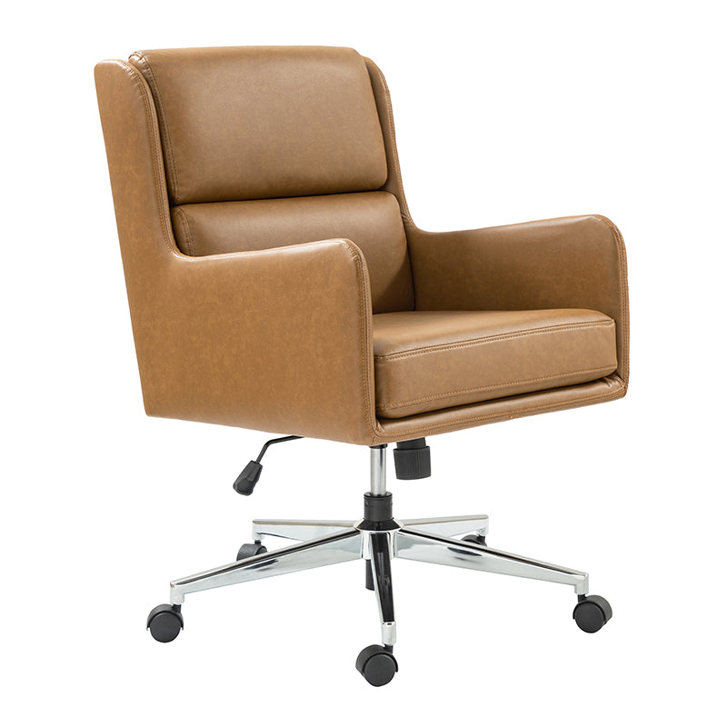 Eamonn Ergonomics Adjustable Swivel Office Chair with Metal Feet