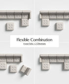 Memosa Modular Deep Seating Sectional Sofa - Cloud-Like Comfort with Memory Foam Cushions