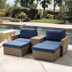 Priam Rattan 2 - Person Seating Group with Cushions