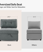 Raquel Sectional Six-Seat Storage Full Armrests Sofa