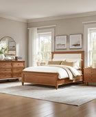 4-Piece Transitional Solid Wood Bedroom Set with 6-Drawer Dresser