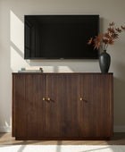 Mack Modern Fluted Solid Wood Sideboard with Elegant Storage Solution