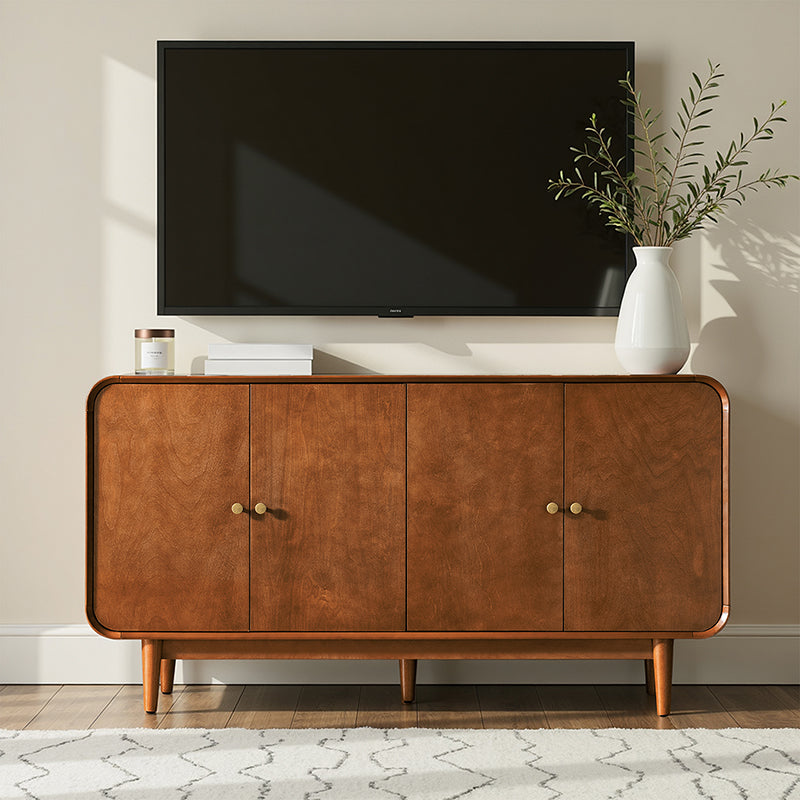 Alee 58 Inches Wide Mid-Century Modern 4-Door Sideboard With Adjustable Shelves