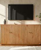 Mack Modern Fluted Solid Wood Sideboard with Elegant Storage Solution