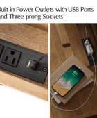 Colombo 3-Drawer Nightstand with Built-In Outlets(Optional Types)